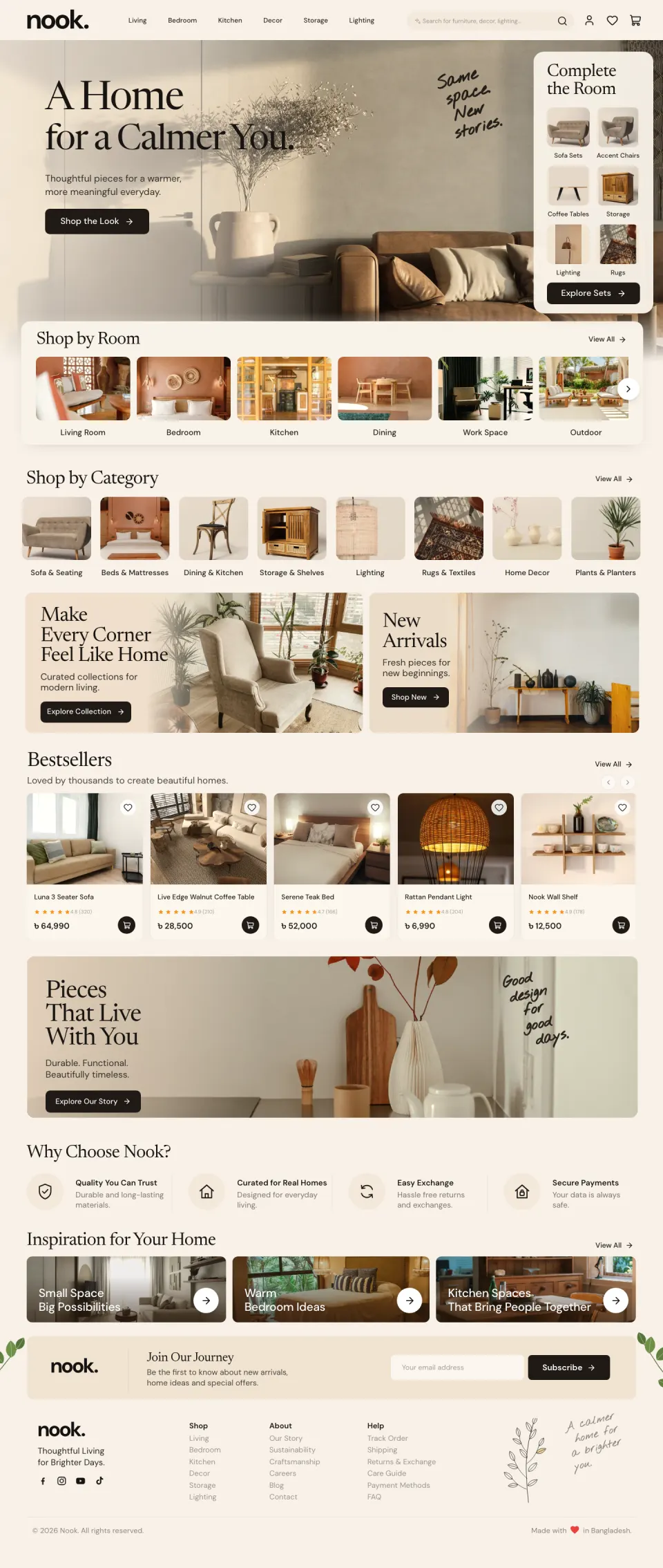 nook.: Home on a laptop